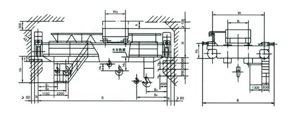 16/3.2噸雙梁行車(chē)結(jié)構(gòu)圖