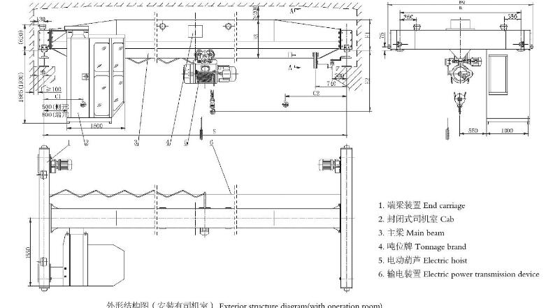 32噸電動式單梁起重機(jī)性能參數(shù)